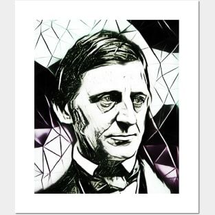 Ralph Waldo Emerson Black and White Portrait | Ralph Waldo Emerson Artwork 4 Posters and Art